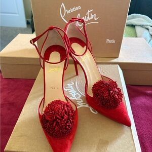 Christian Louboutin Tsarou 100 Veau Velours size 40= 10 Never Worn
